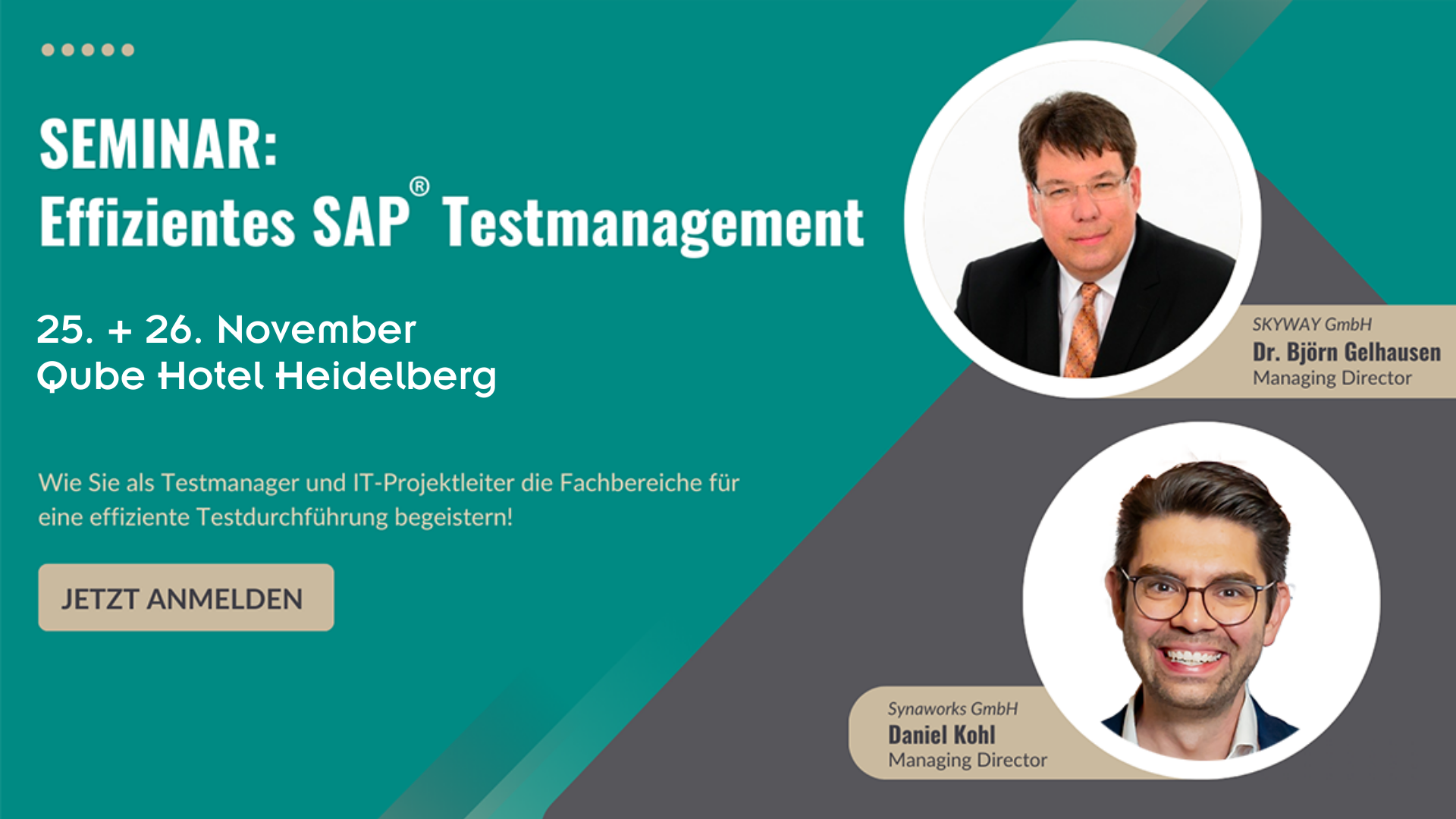 Seminar Testmanagement Keyyvisual 2025 November