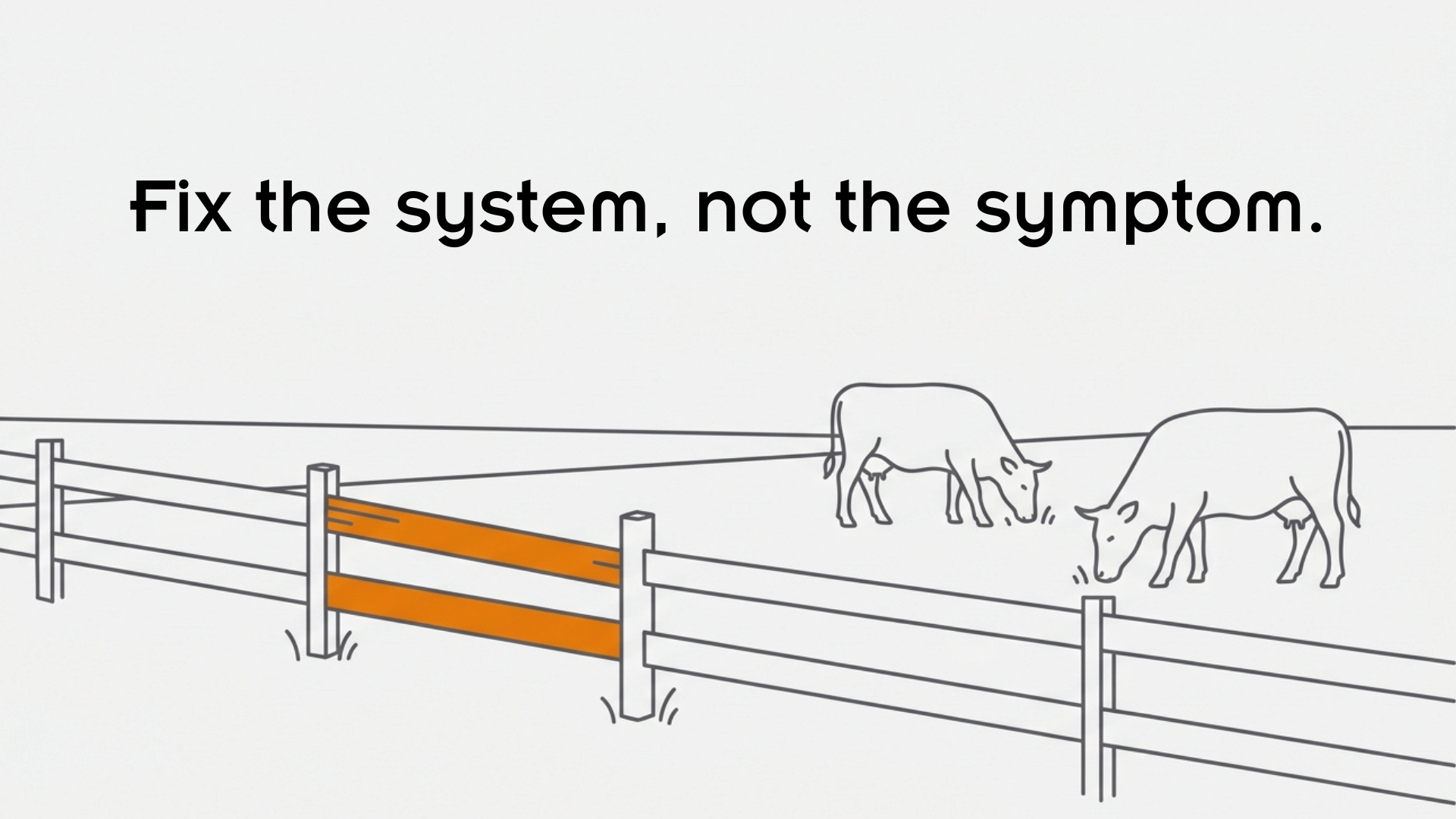 Fix the system not the symptom
